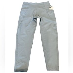 Apana Womens 7/8 Leggings, NWT, Size-L, Color-Blue, Womens Yoga Pants